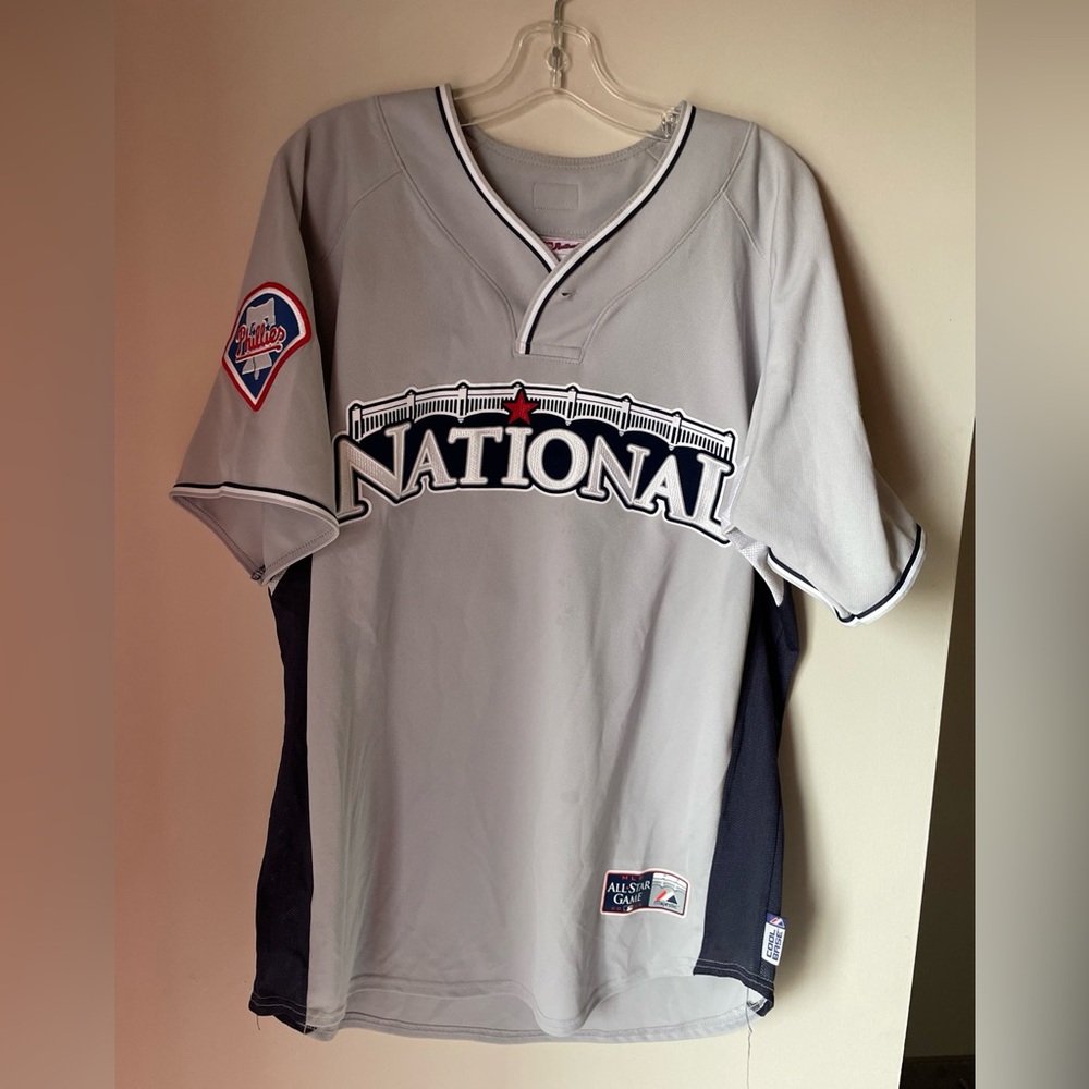 Majestic All-Star Game 2008 Gray Jersey. *Vintage* Philllies *FREE SHIPPING*